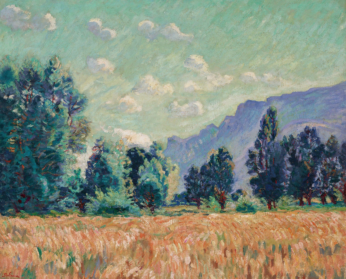 Pontcharra Vallee De Lisere Le Mont Granier Dans Le Fond by Armand Guillaumin