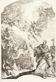 Pope Gregory The Great And Saint Vitale Interceding For The Souls In Purgatory by Sebastiano Ricci