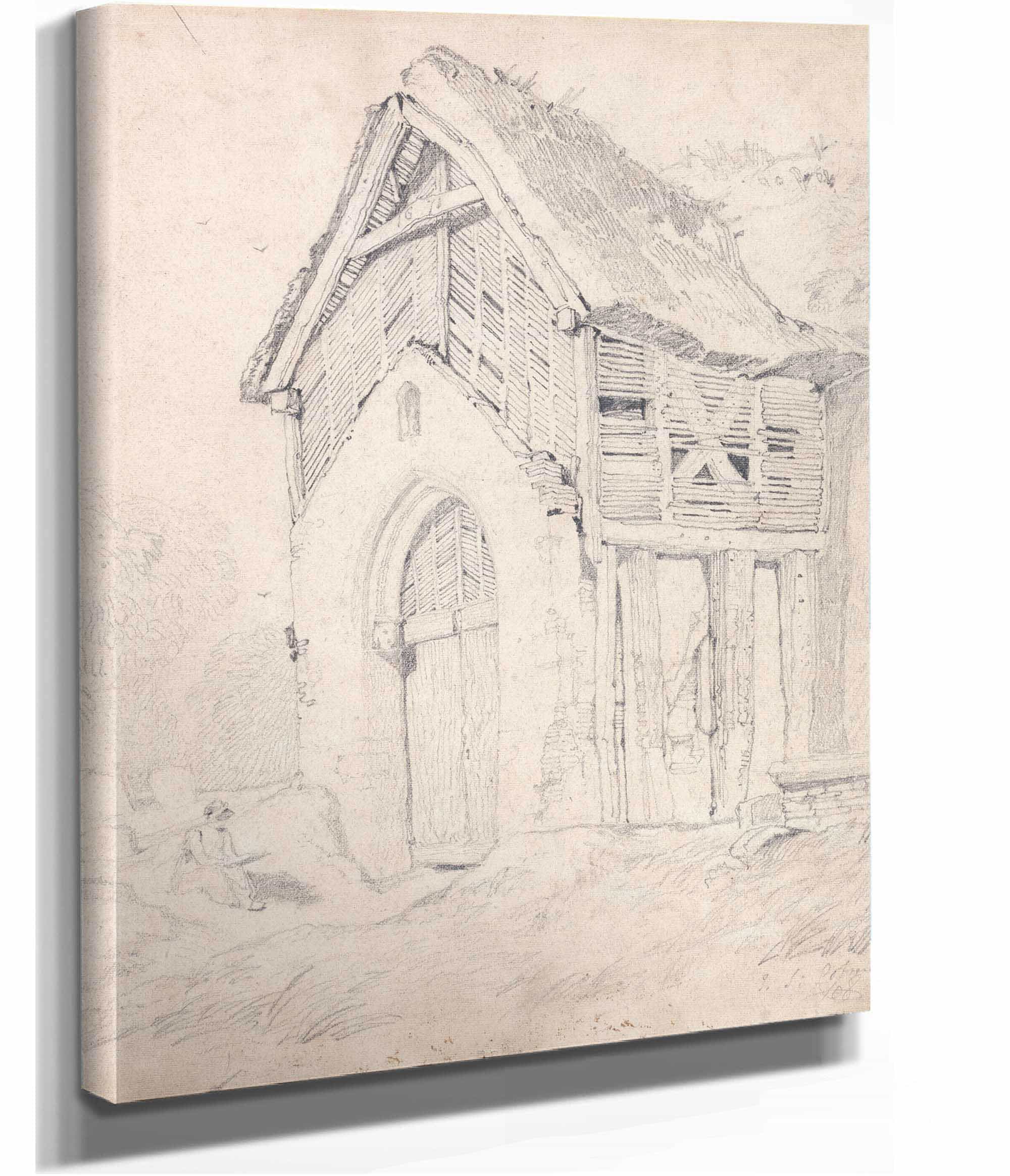 Porch And Belfry Of Thurgarton Church Norfolk by John Sell Cotman