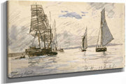 Port De Honfleur by Johan Barthold Jongkind