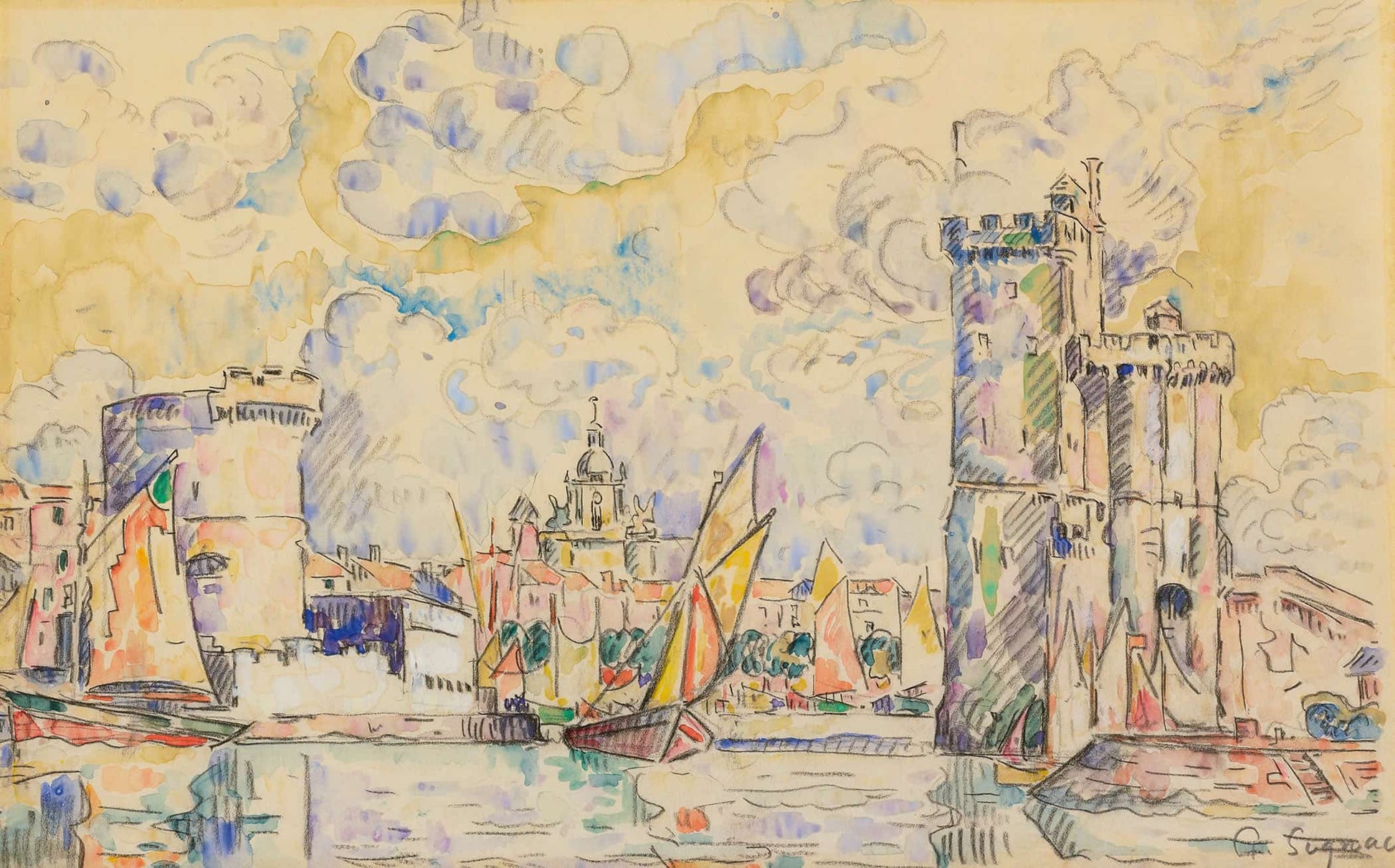Port De La Rochelle by Paul Signac
