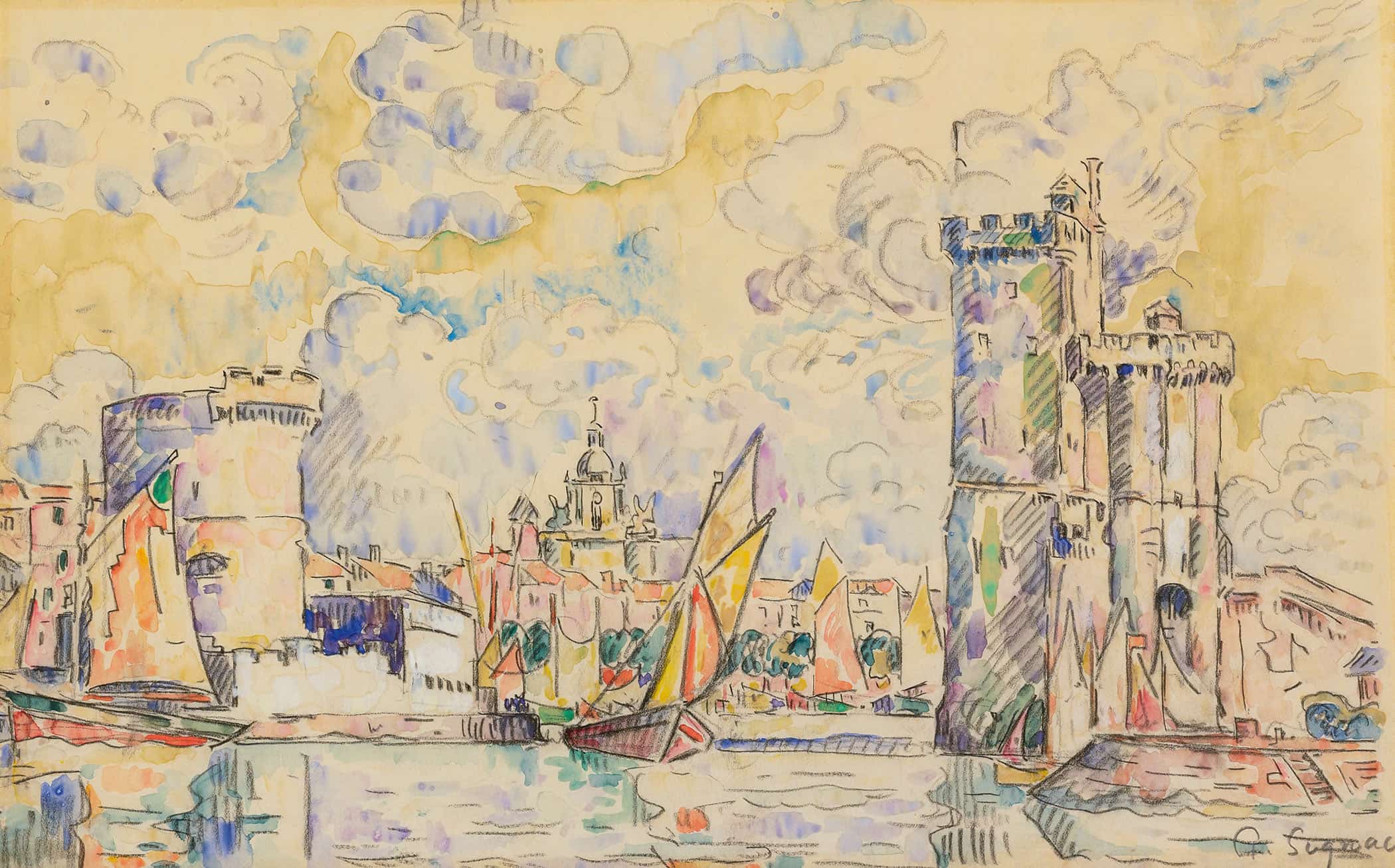 Port De La Rochelle by Paul Signac