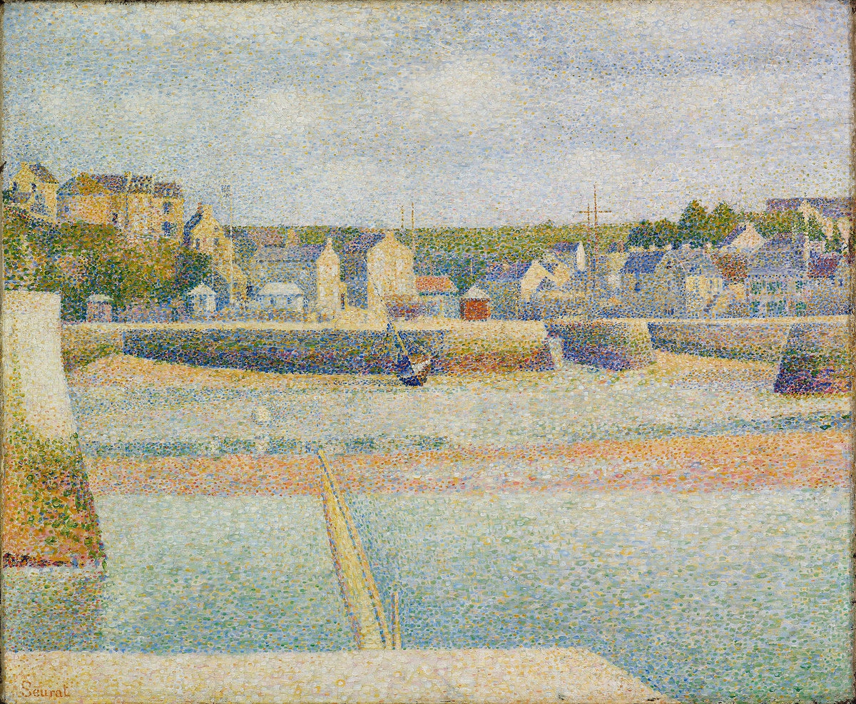 Port En Bessin The Outer Harbor Low Tide by Georges Seurat