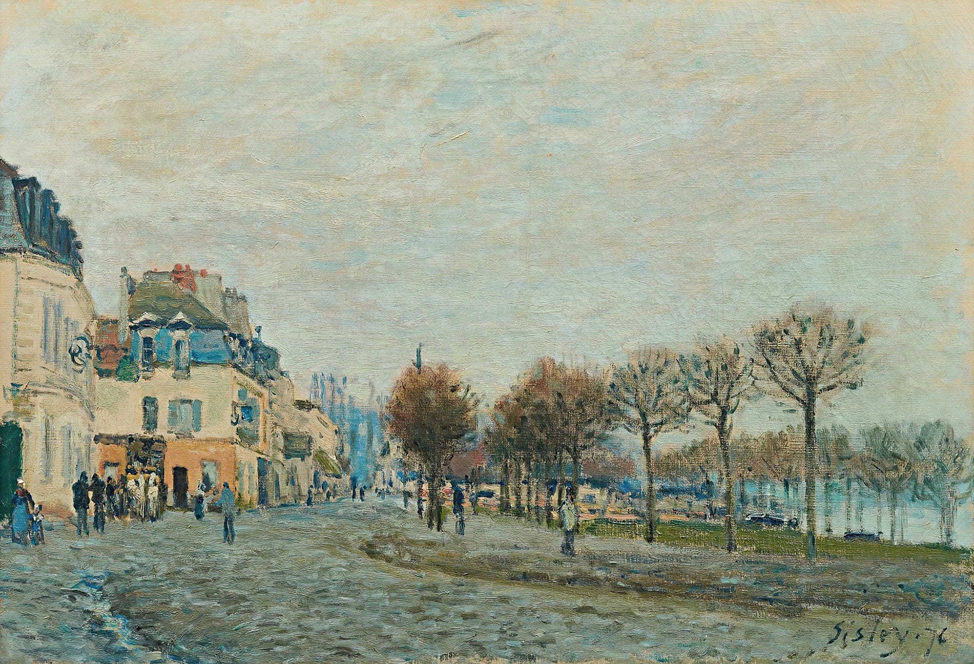Port Marly Avant Linondation by Alfred Sisley