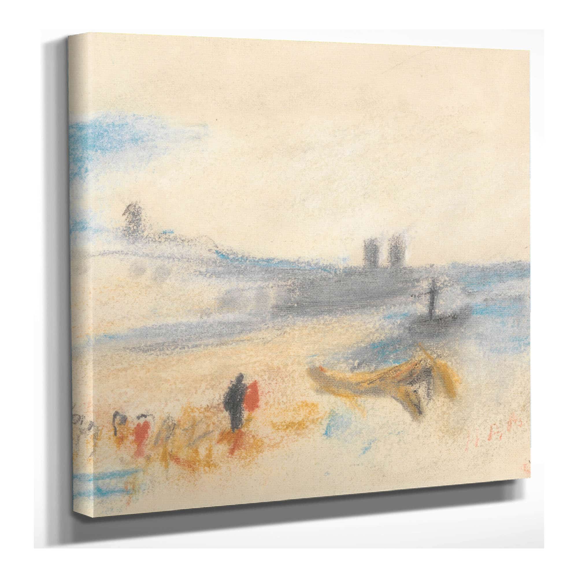 Port With Moored Steamship by Hercules Brabazon Brabazon