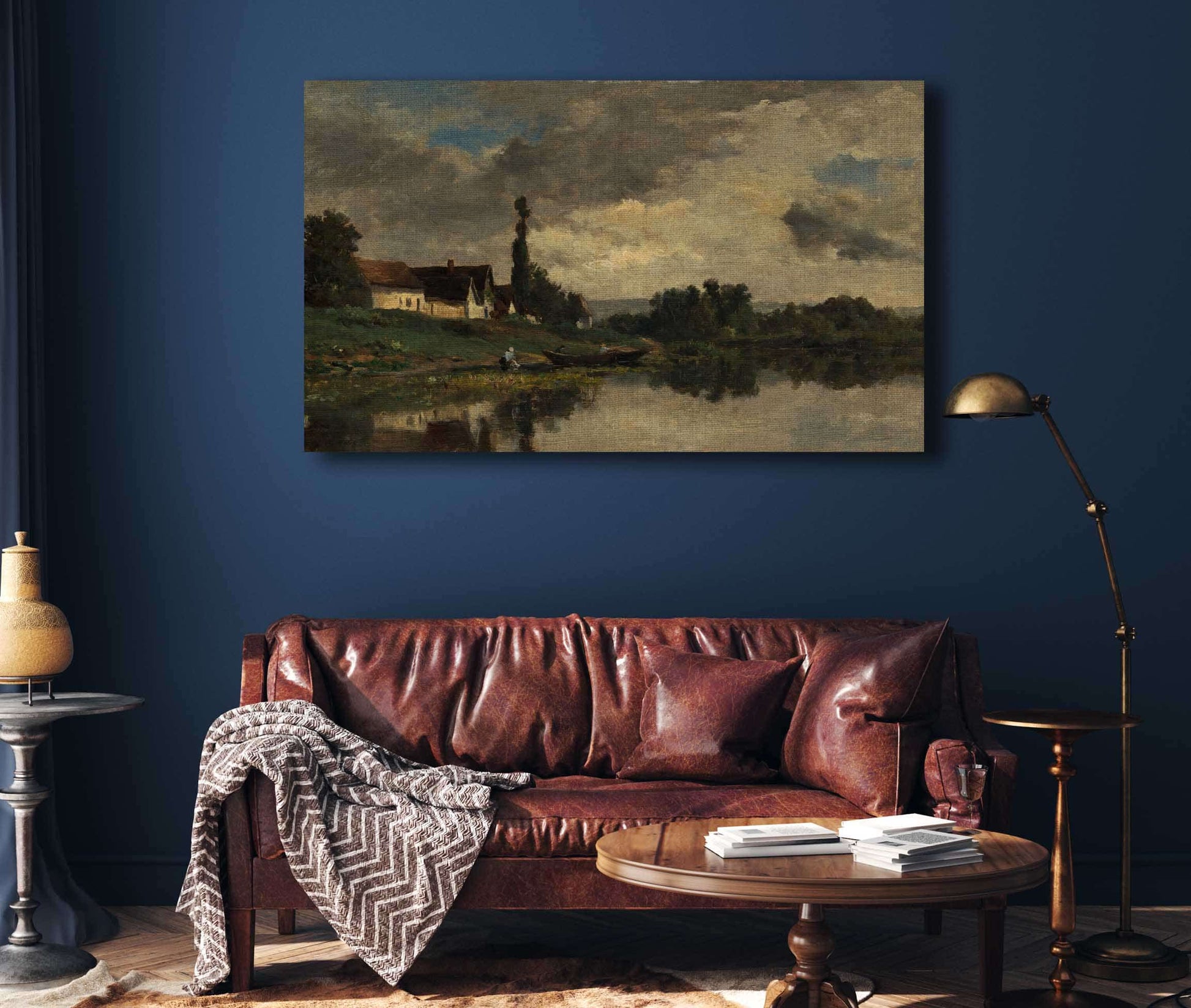 Portejoie On The Seine   by Charles Francois Daubigny