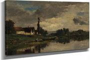 Portejoie On The Seine   by Charles Francois Daubigny