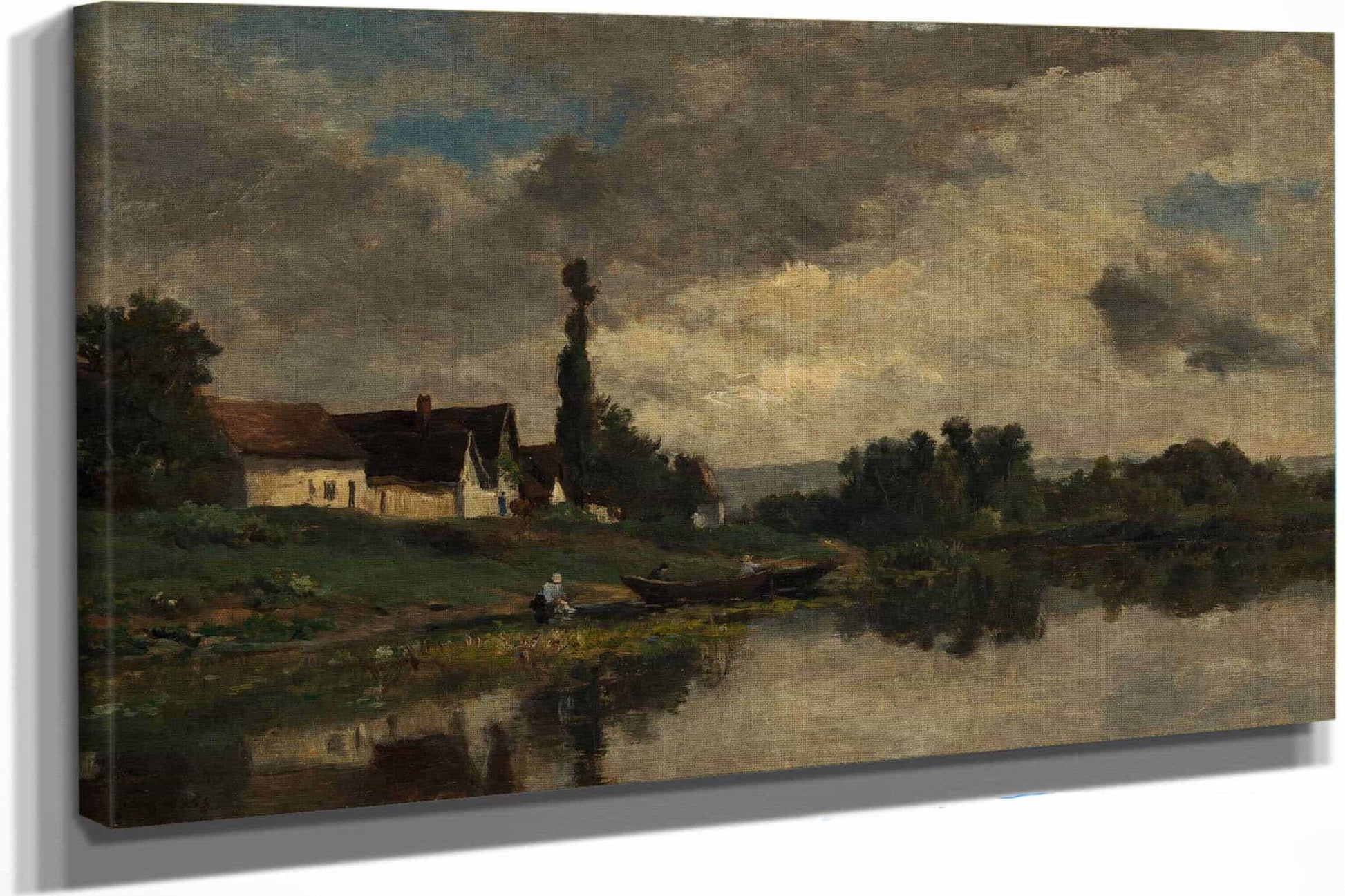 Portejoie On The Seine   by Charles Francois Daubigny
