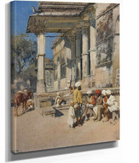 Portico Of A Mosque Ahmedabad by Edwin Lord Weeks