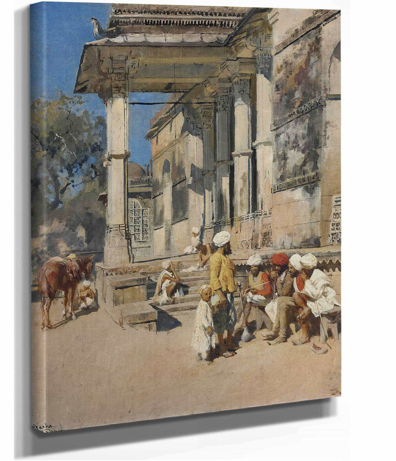 Portico Of A Mosque Ahmedabad by Edwin Lord Weeks