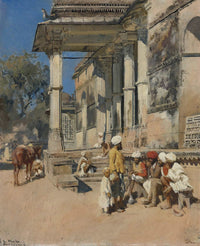 Portico Of A Mosque Ahmedabad by Edwin Lord Weeks