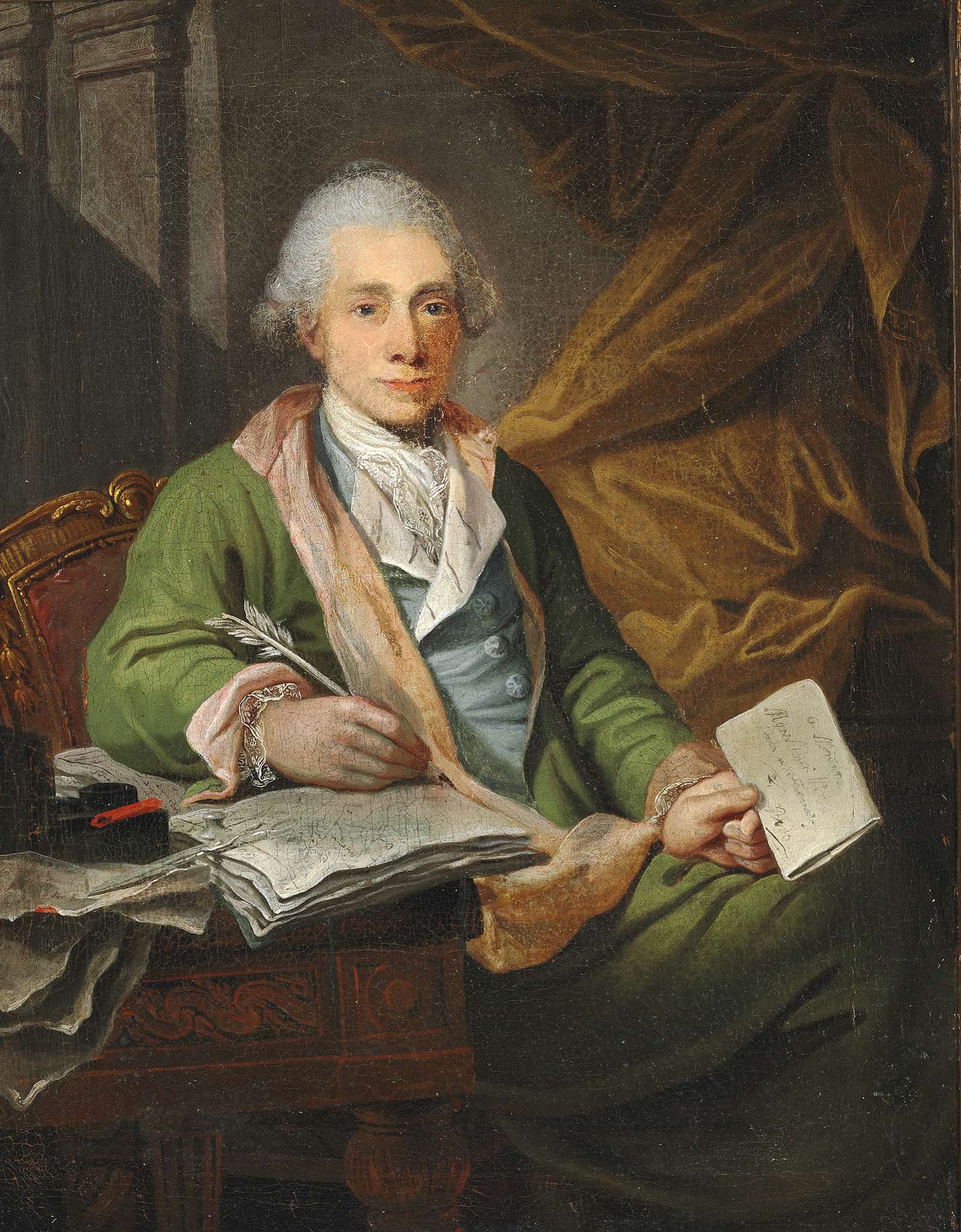 Portraet Af Toldkasserer I Kerteminde Batholomaeus Hansteen by Jens Juel