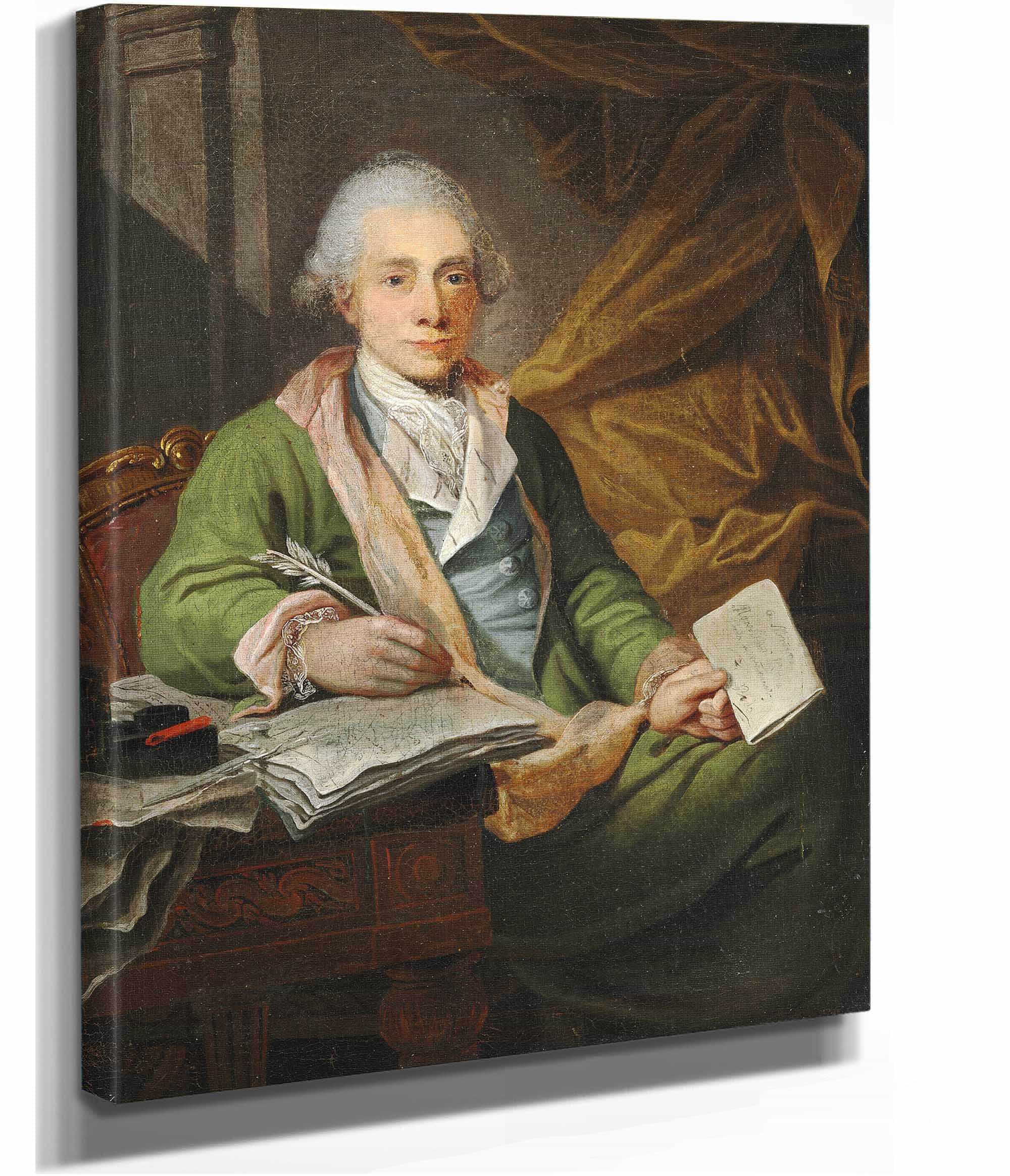 Portraet Af Toldkasserer I Kerteminde Batholomaeus Hansteen by Jens Juel