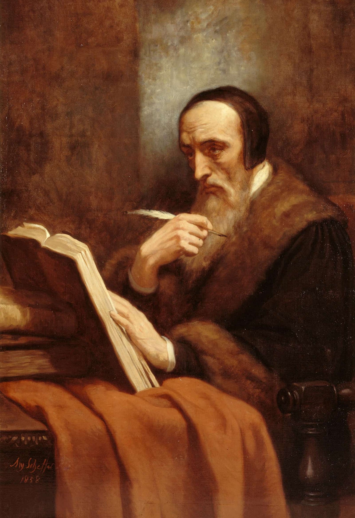 Portrait De Calvin by Ary Scheffer