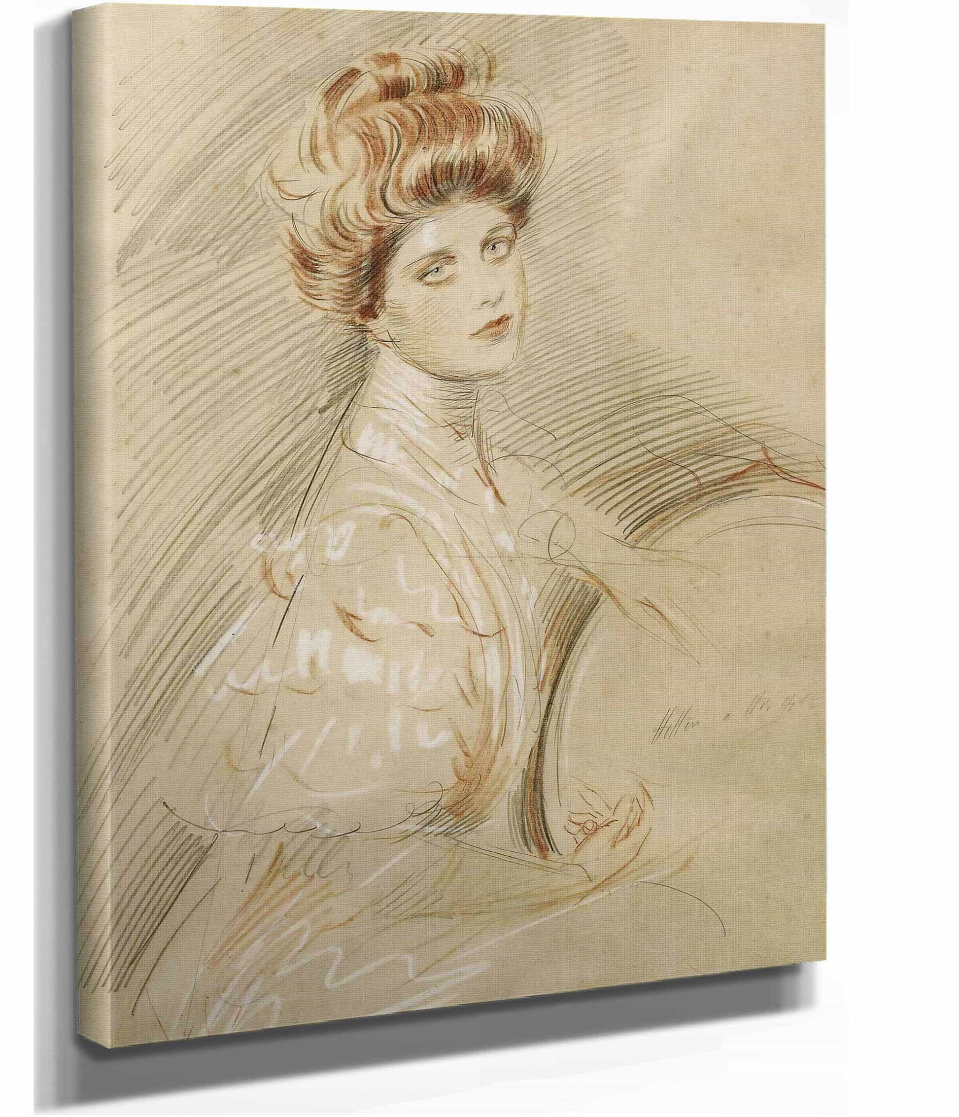 Portrait De Femme by Paul Cesar Helleu