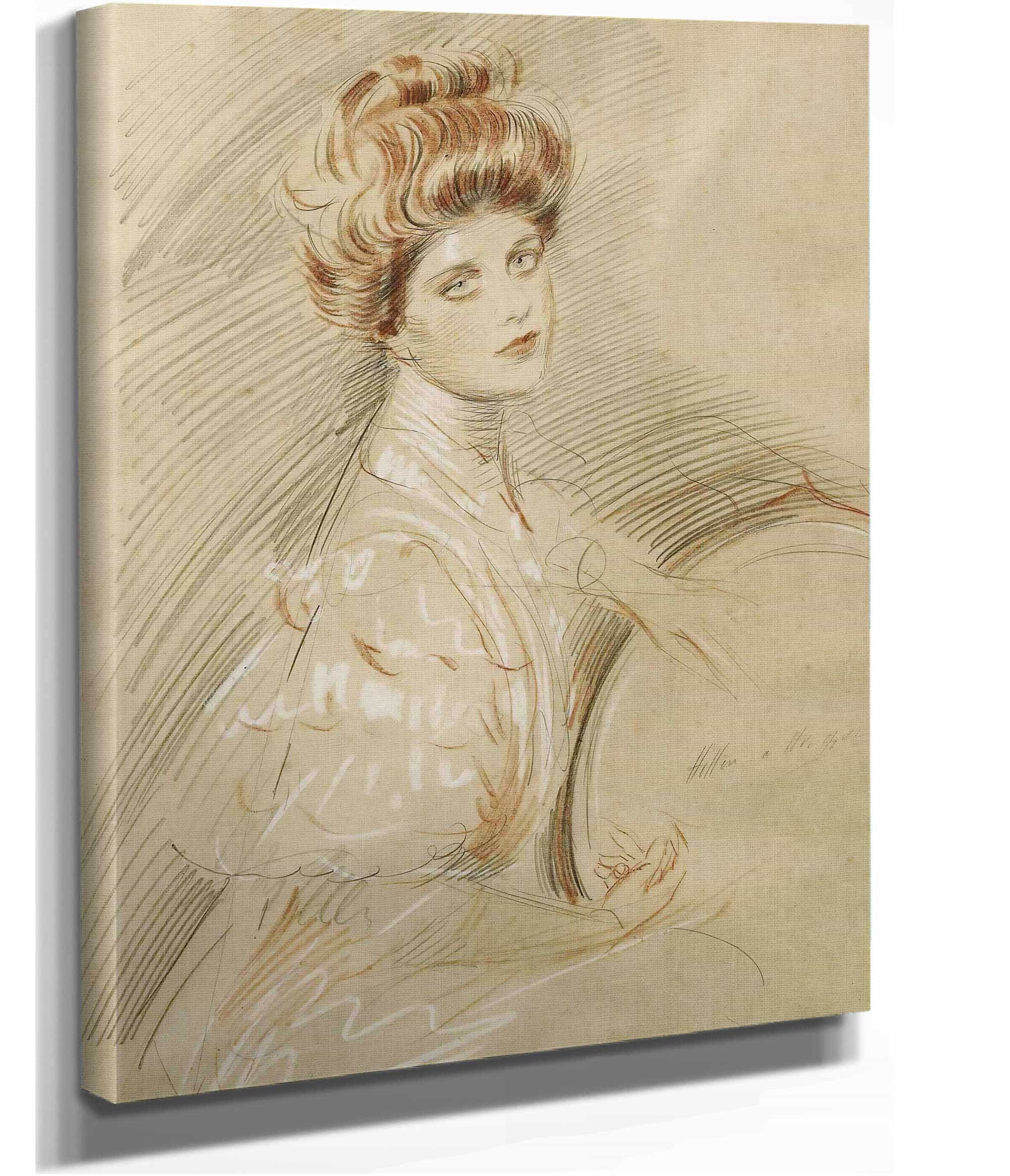 Portrait De Femme by Paul Cesar Helleu