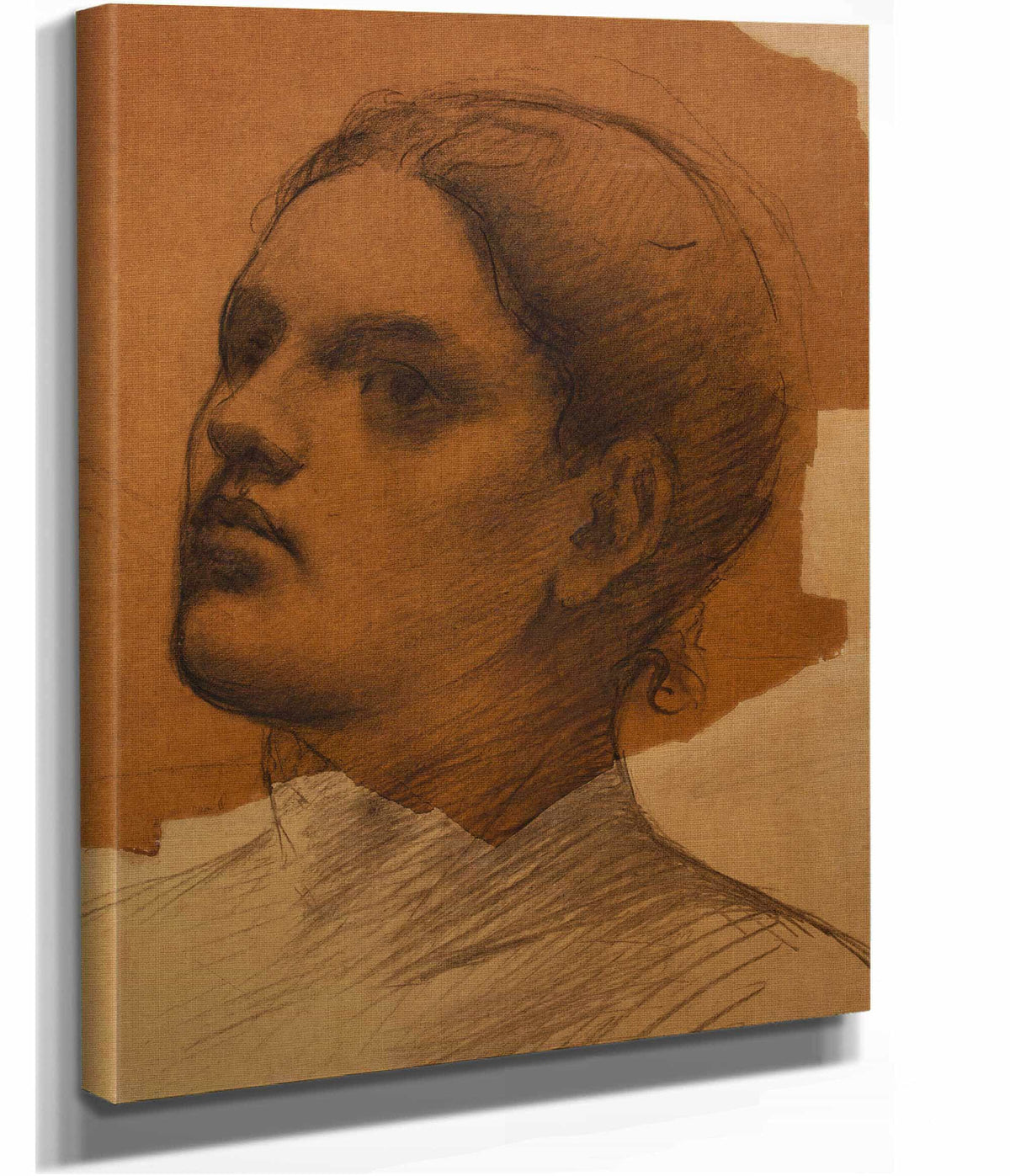 Portrait De Femme De Trois Quarts by Pierre Puvis De Chavannes