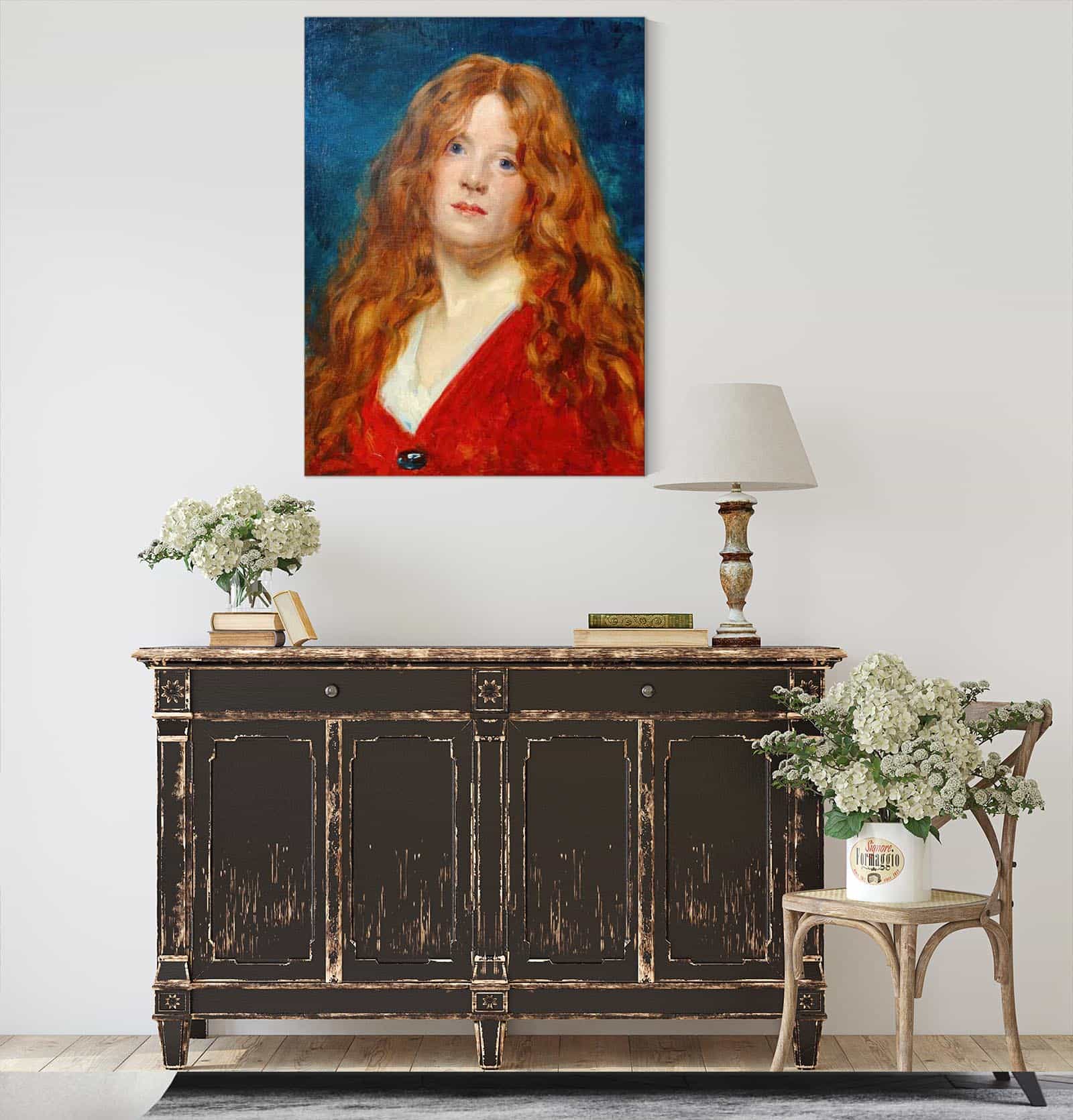 Portrait De Femme Rousse by Carolus Duran