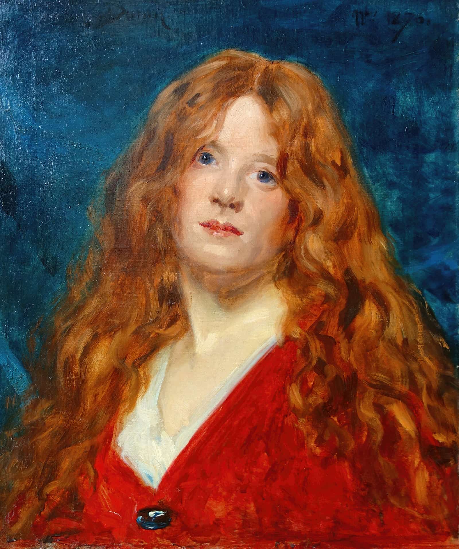 Portrait De Femme Rousse by Carolus Duran