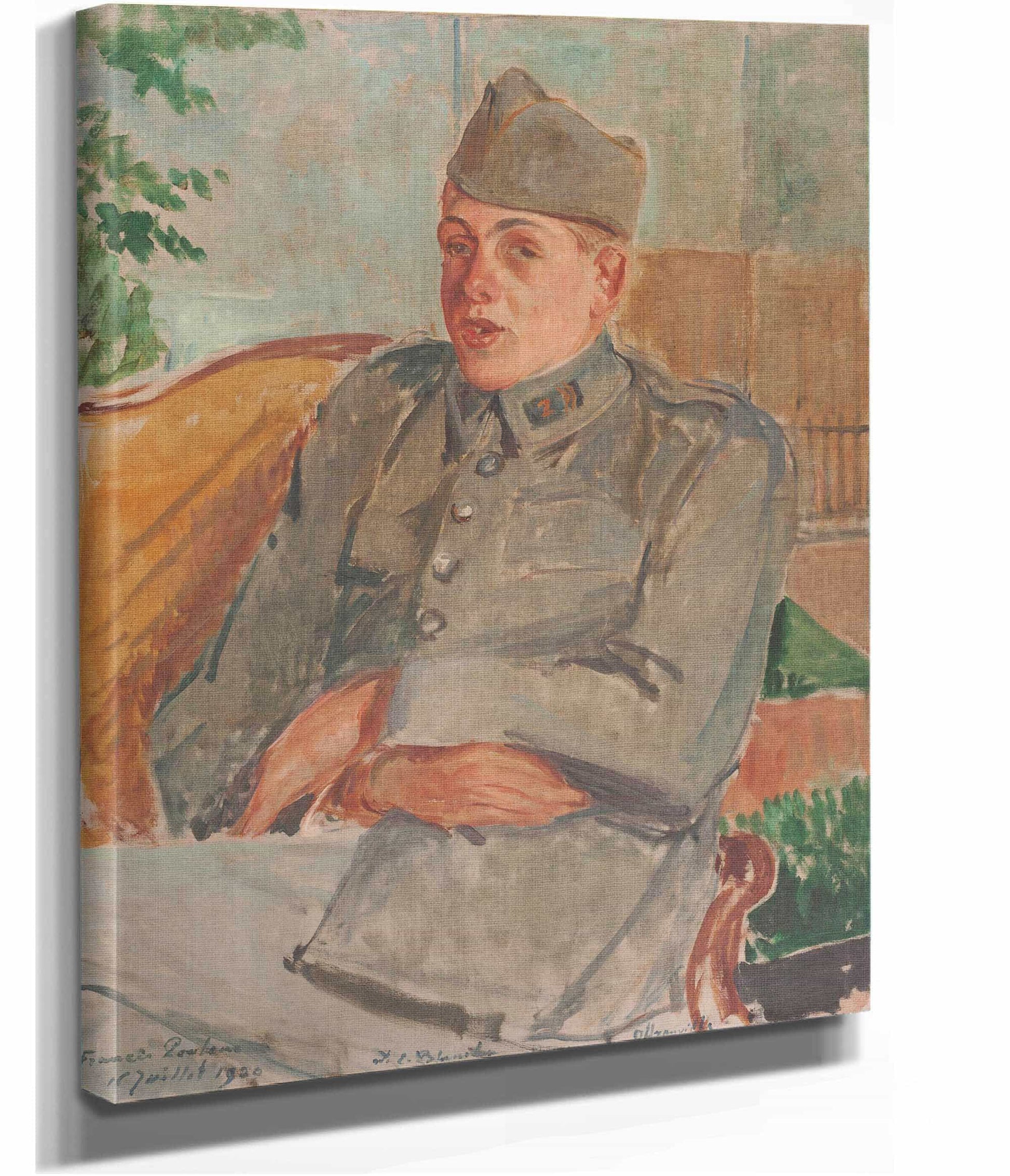 Portrait De Francis Poulenc by Jacques Emile Blanche
