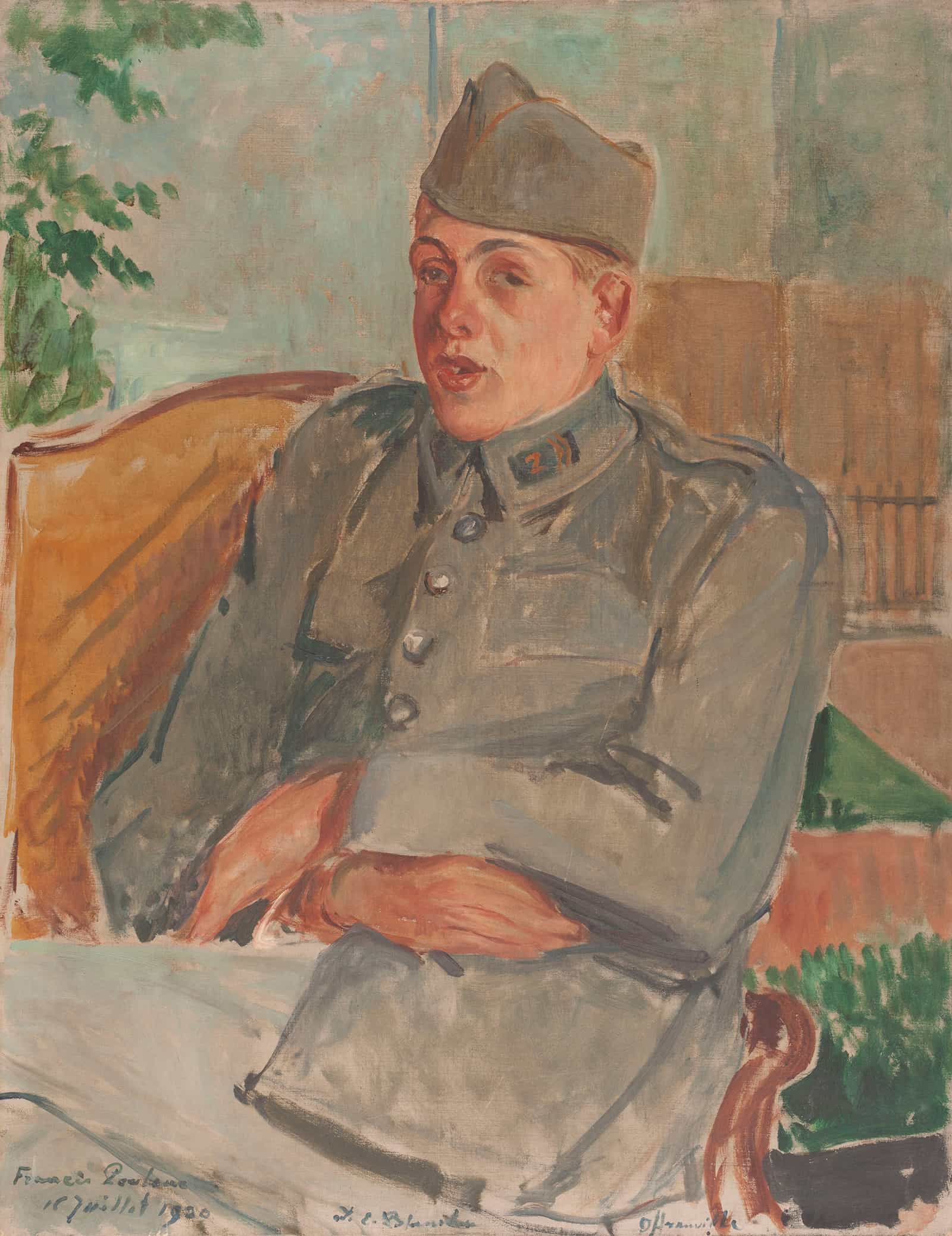 Portrait De Francis Poulenc by Jacques Emile Blanche