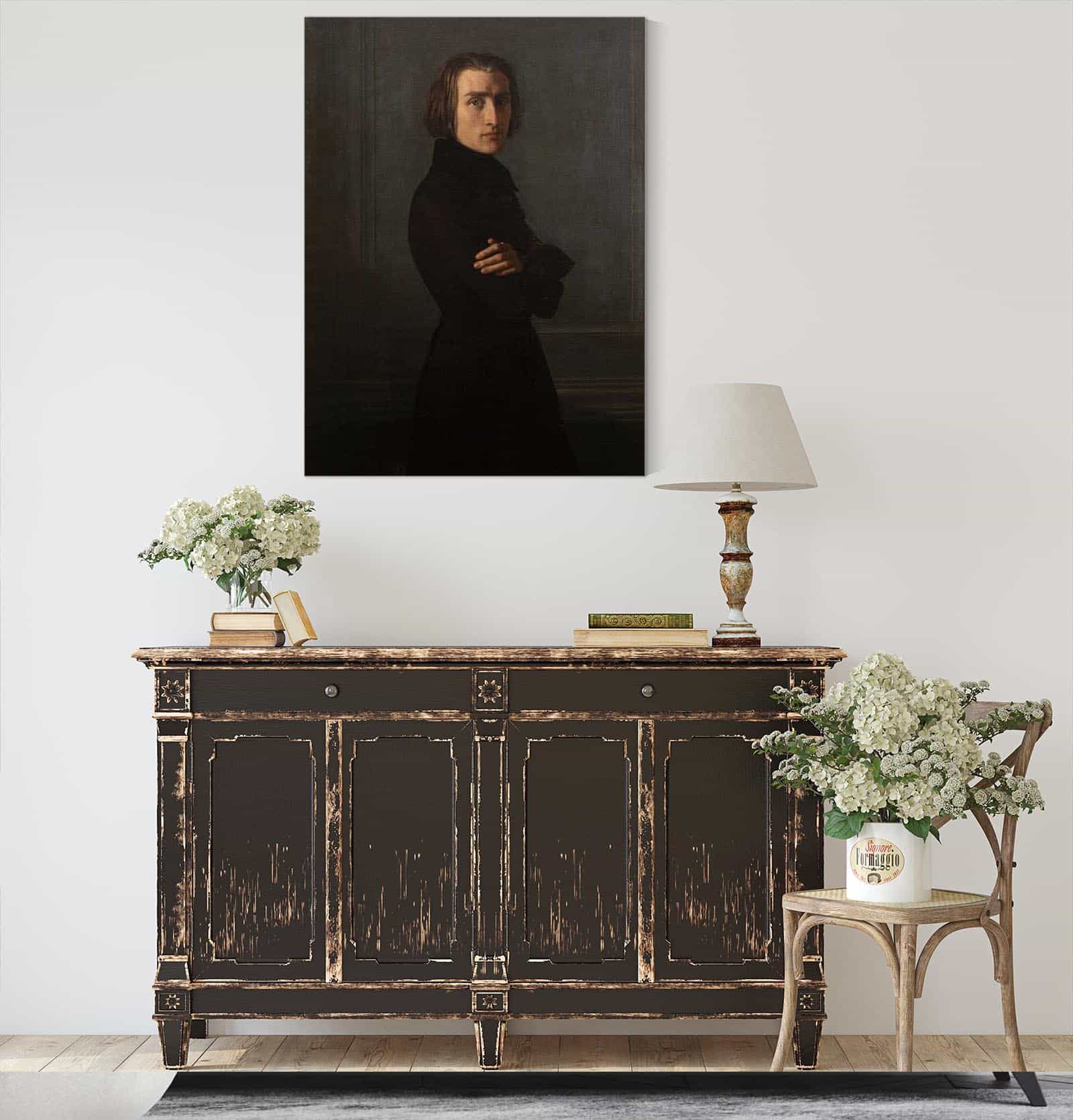 Portrait De Franz Liszt Compositeur Et Pianiste by Henri Lehmann