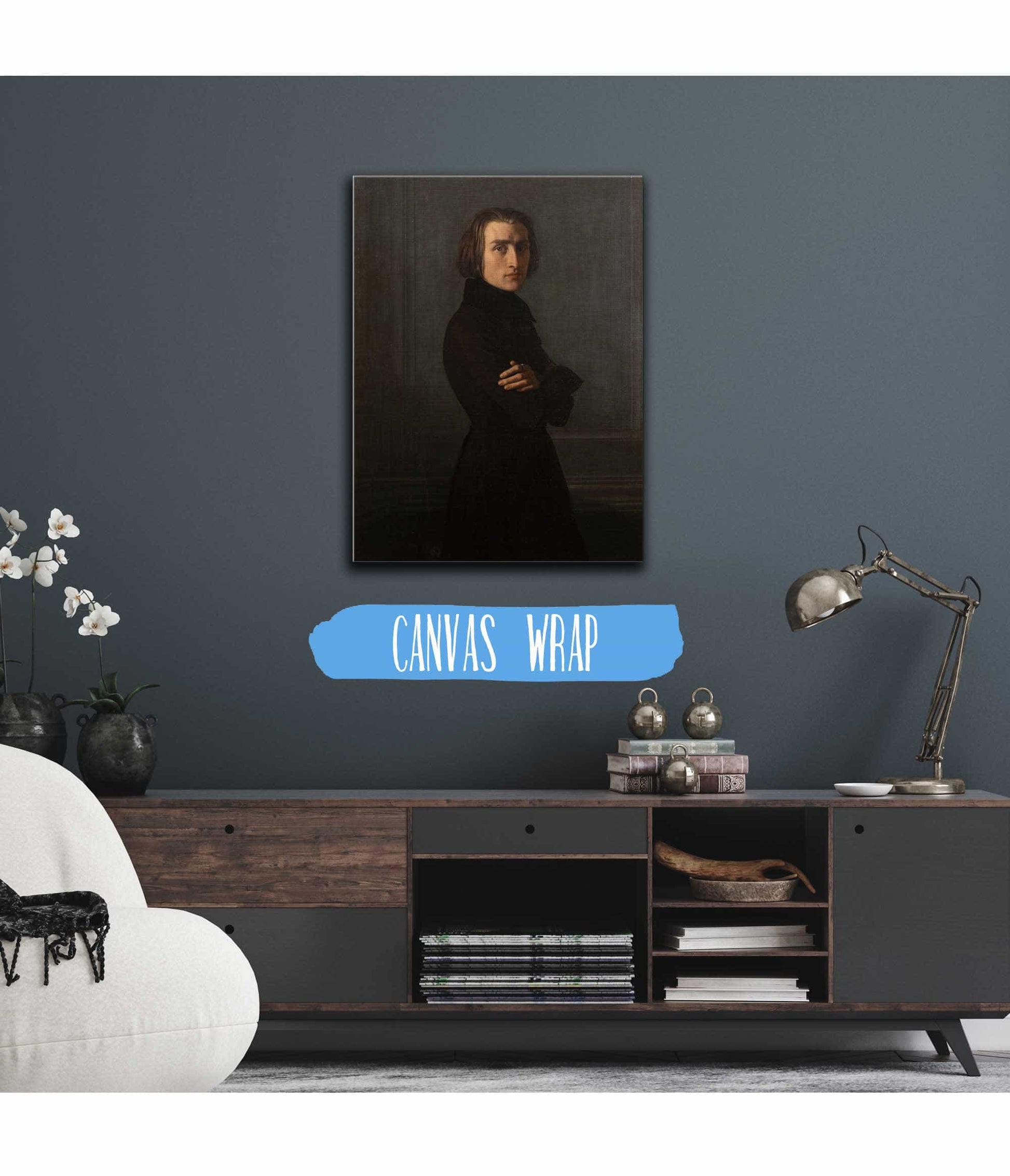 Portrait De Franz Liszt Compositeur Et Pianiste by Henri Lehmann