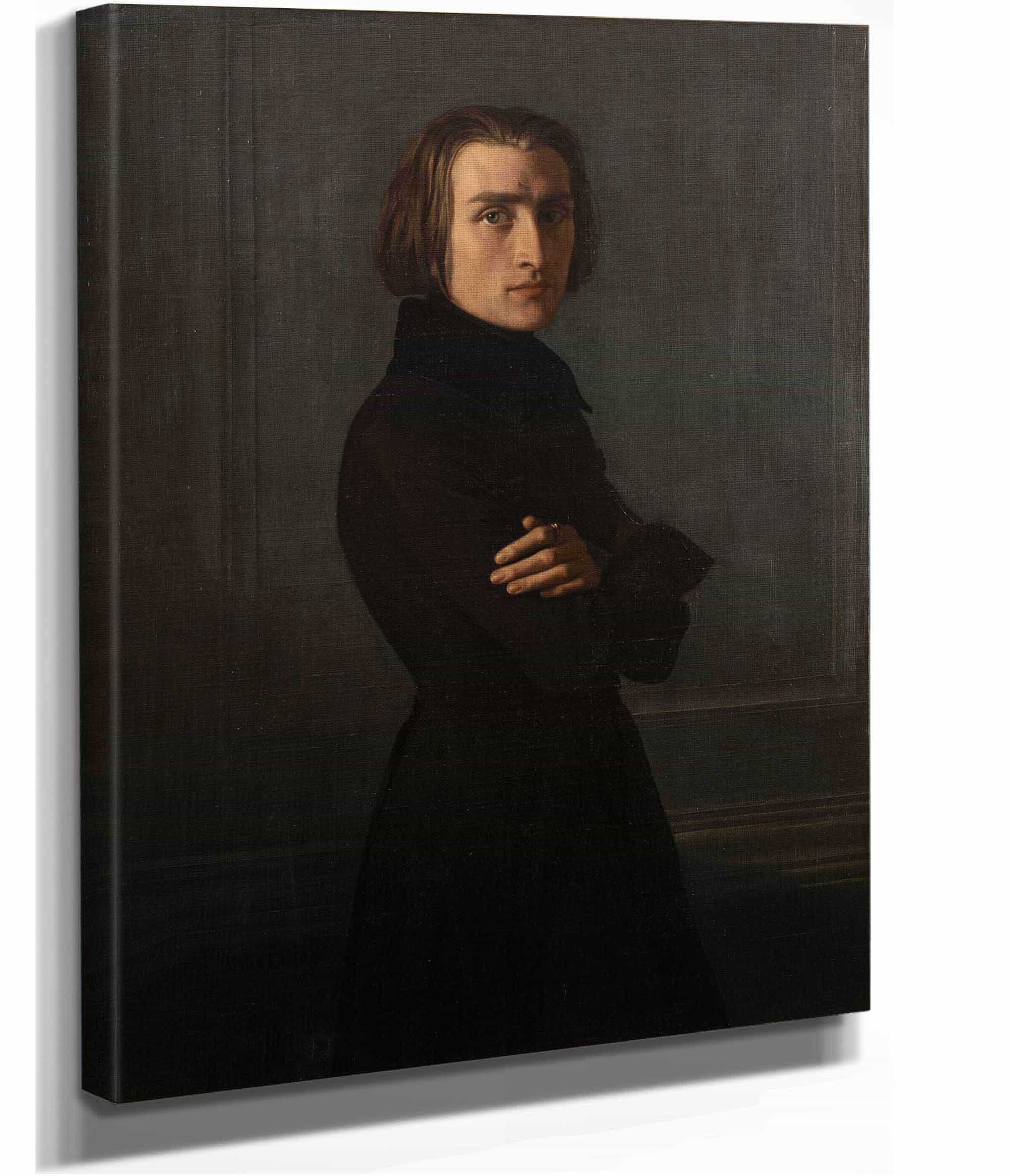 Portrait De Franz Liszt Compositeur Et Pianiste by Henri Lehmann