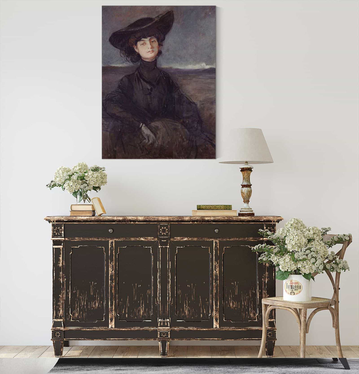 Portrait De La Comtesse Anna De Noailles Nee Brancovan Poetesse by Jean Louis Forain