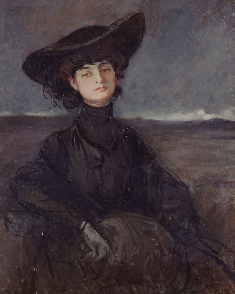 Portrait De La Comtesse Anna De Noailles Nee Brancovan Poetesse by Jean Louis Forain
