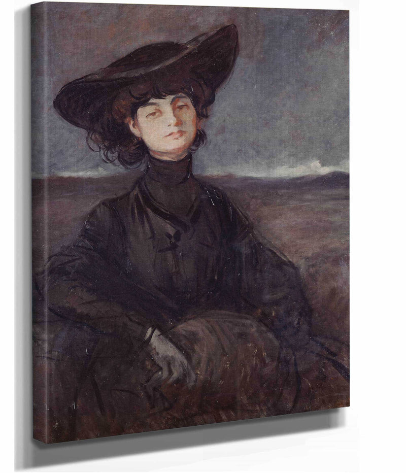 Portrait De La Comtesse Anna De Noailles Nee Brancovan Poetesse by Jean Louis Forain