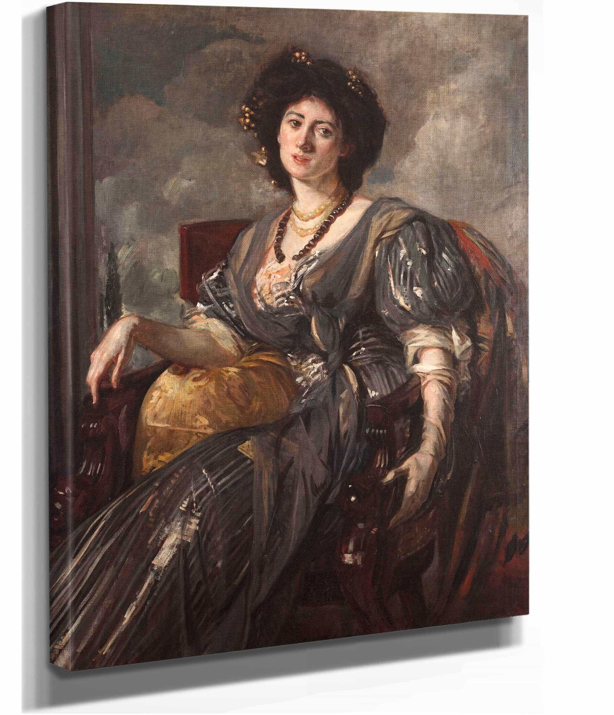 Portrait De Lady Michelham by Jacques Emile Blanche