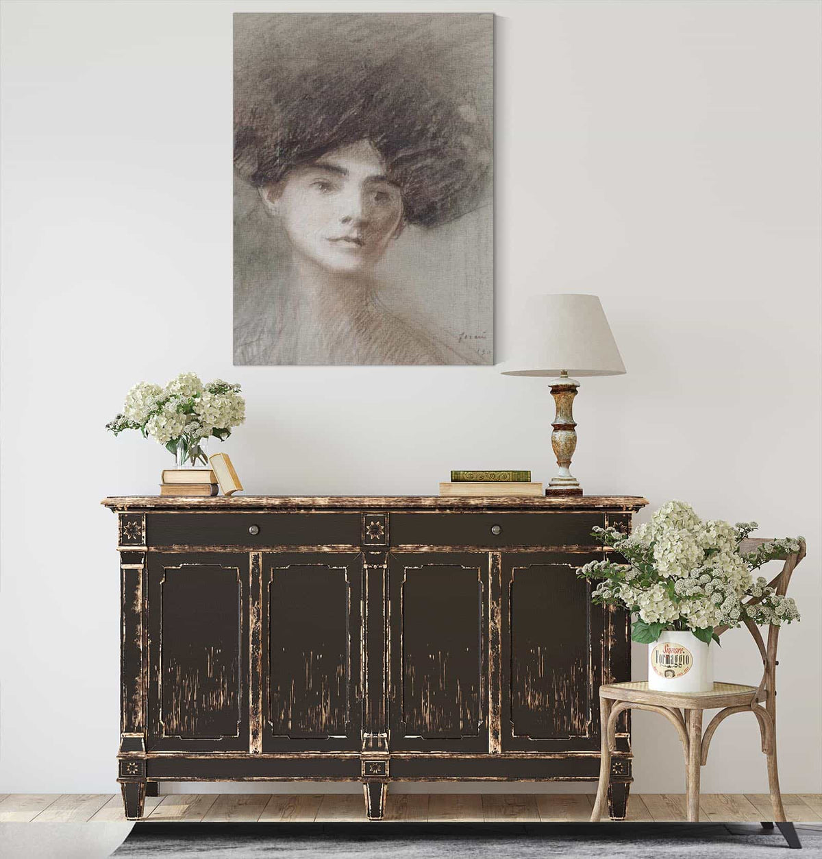 Portrait De Madame Henri De Regnier Nee Marie De Heredia by Jean Louis Forain