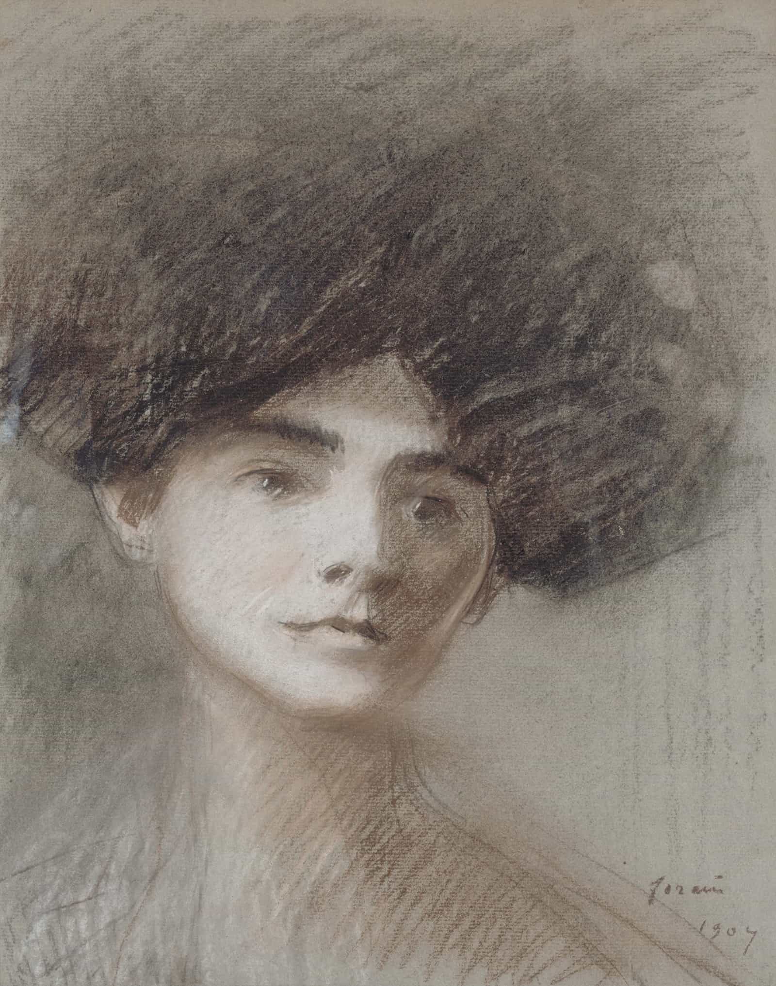 Portrait De Madame Henri De Regnier Nee Marie De Heredia by Jean Louis Forain