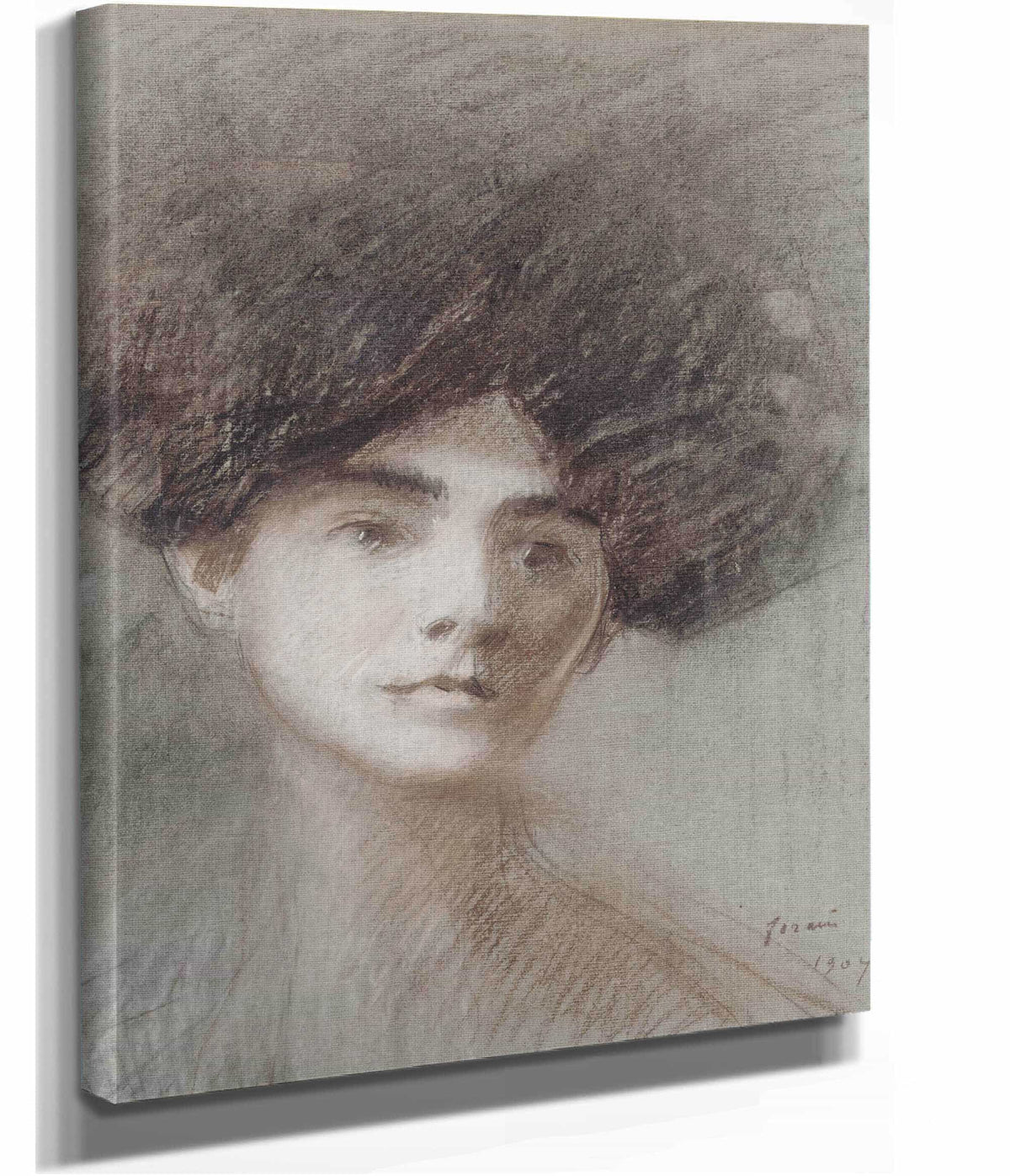 Portrait De Madame Henri De Regnier Nee Marie De Heredia by Jean Louis Forain