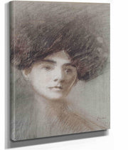 Portrait De Madame Henri De Regnier Nee Marie De Heredia by Jean Louis Forain