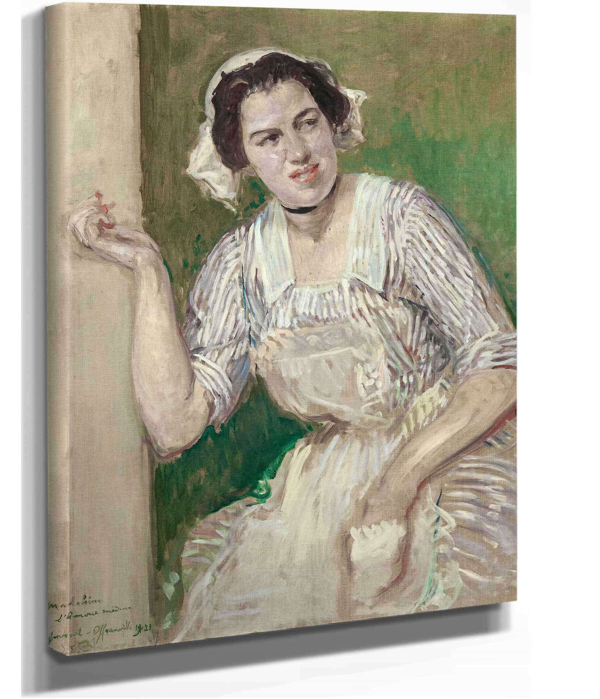 Portrait De Madeleine Pissard En Roxane Lamour Medecin by Jacques Emile Blanche