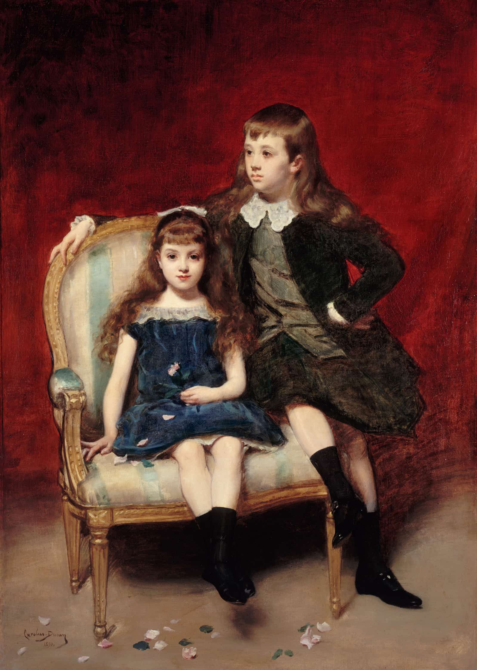 Portrait De Marguerite Et Robert De Broglie by Carolus Duran