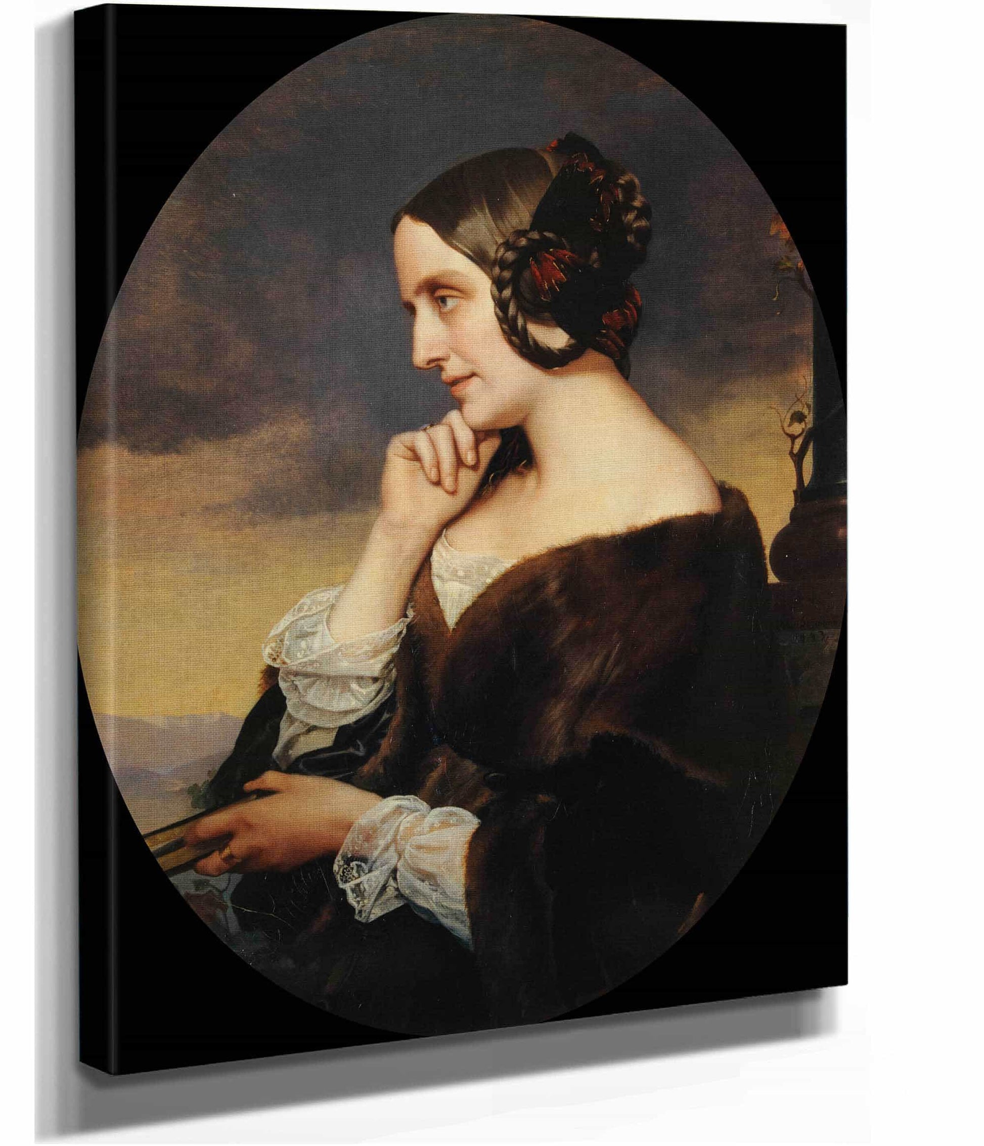 Portrait De Marie De Flavigny Comtesse Dagoult  by Henri Lehmann