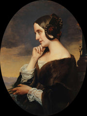 Portrait De Marie De Flavigny Comtesse Dagoult  by Henri Lehmann