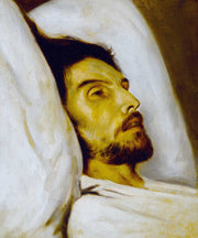 Portrait Dhomme Sur Son Lit De Mort Autrefois Dit Armand Carrel by Paul Delaroche