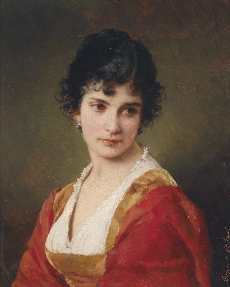 Portrait Einer Jungen Frau by Eugen Von Blaas