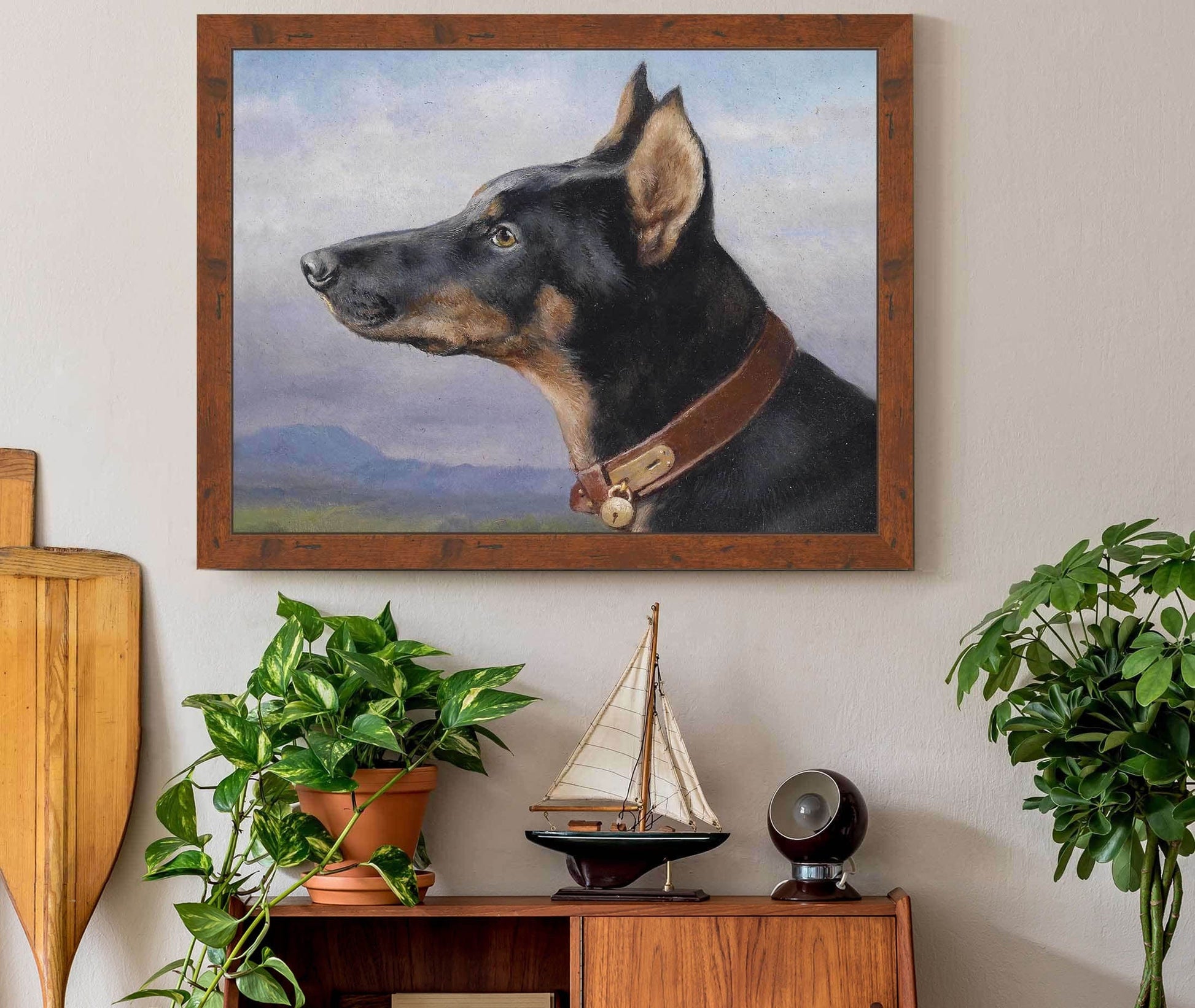 Portrait Eines Dobermanns by Carl Reichert