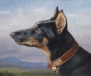 Portrait Eines Dobermanns by Carl Reichert