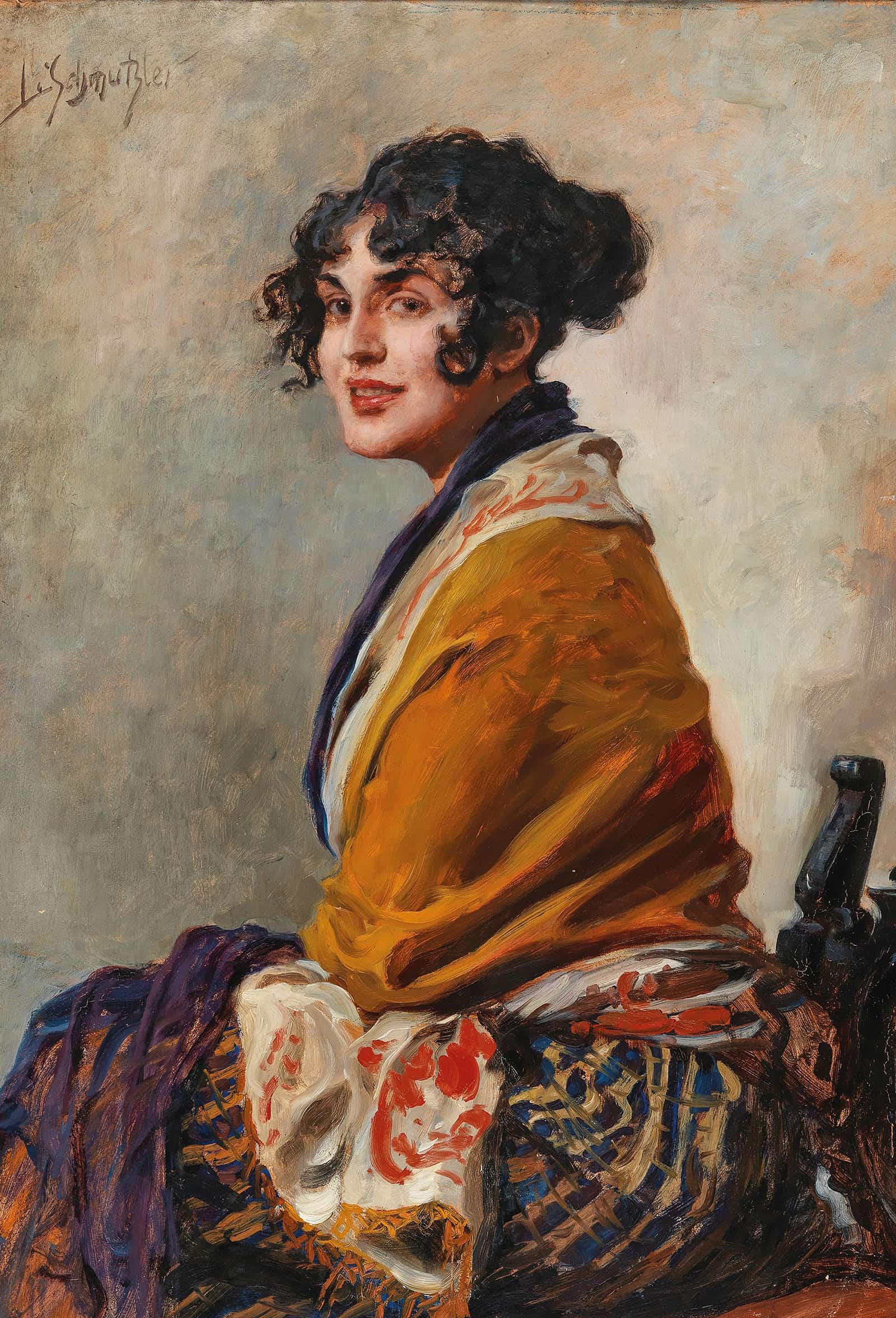 Portrait Lili Marberg by Leopold Schmutzler