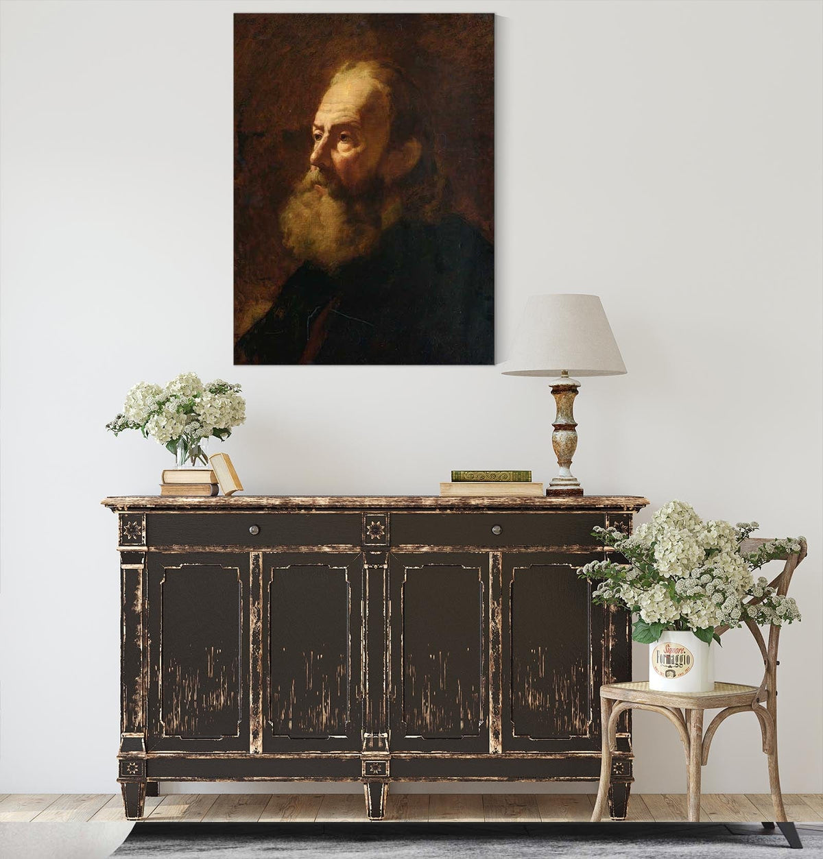 Portrait Of A Bearded Man Bust Length by William Etty