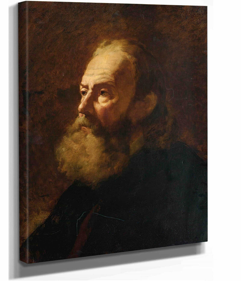Portrait Of A Bearded Man Bust Length by William Etty