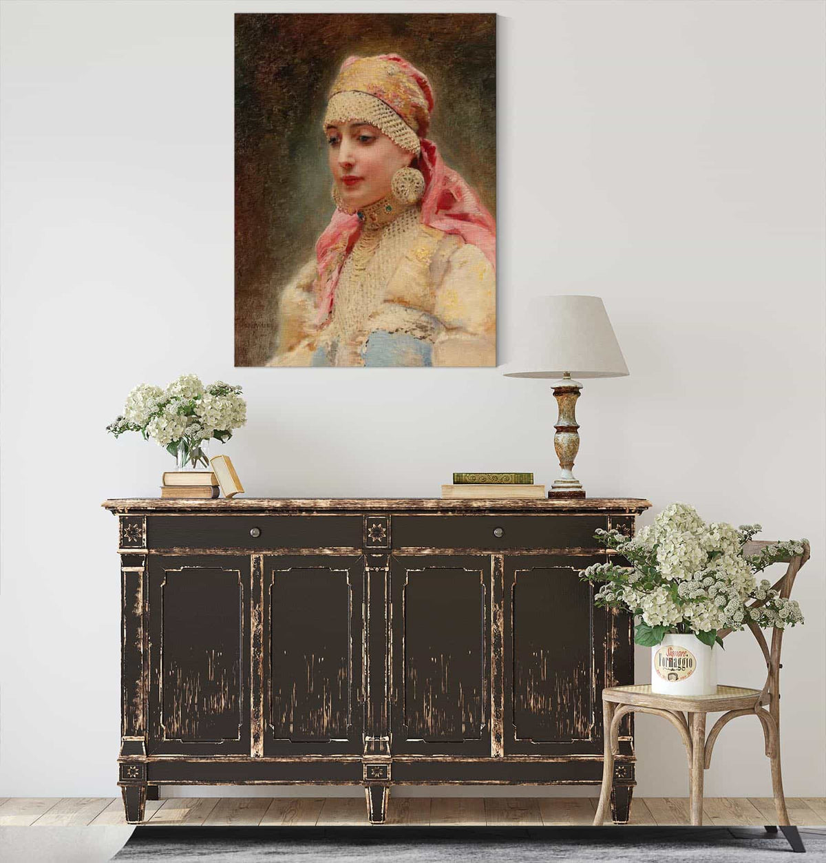 Portrait Of A Boyarina by Konstantin Egorovich Makovsky