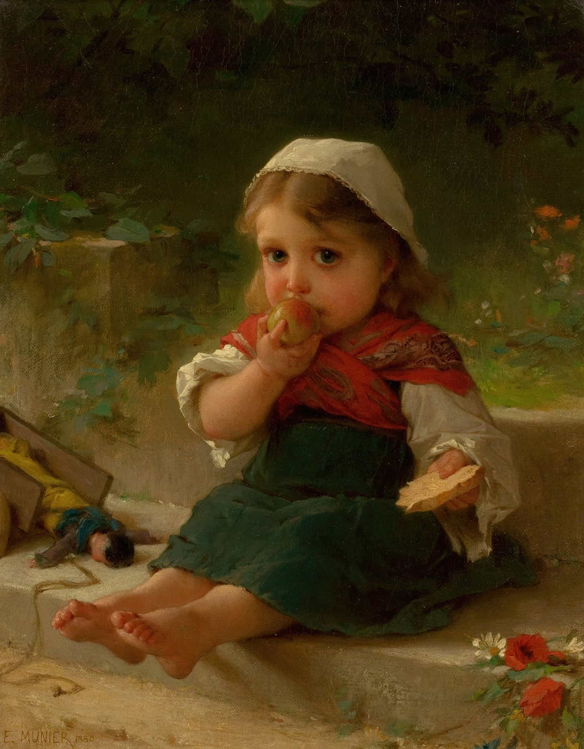 Portrait Of A Child by Emile Munier