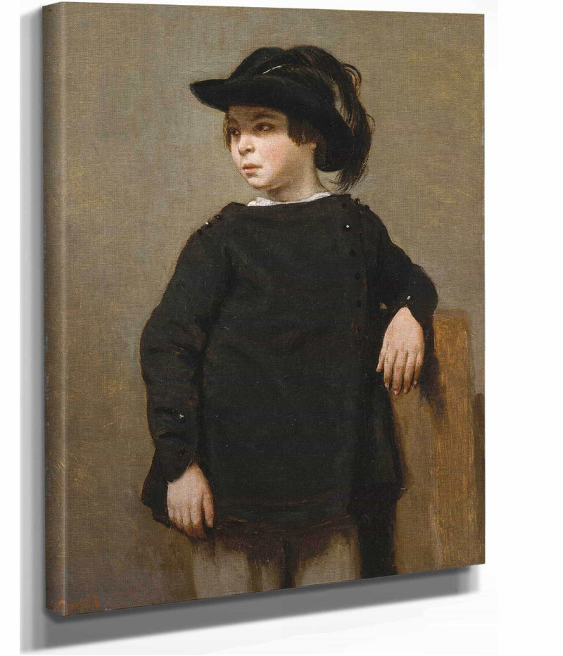 Portrait Of A Child by Jean Baptiste Camille Corot